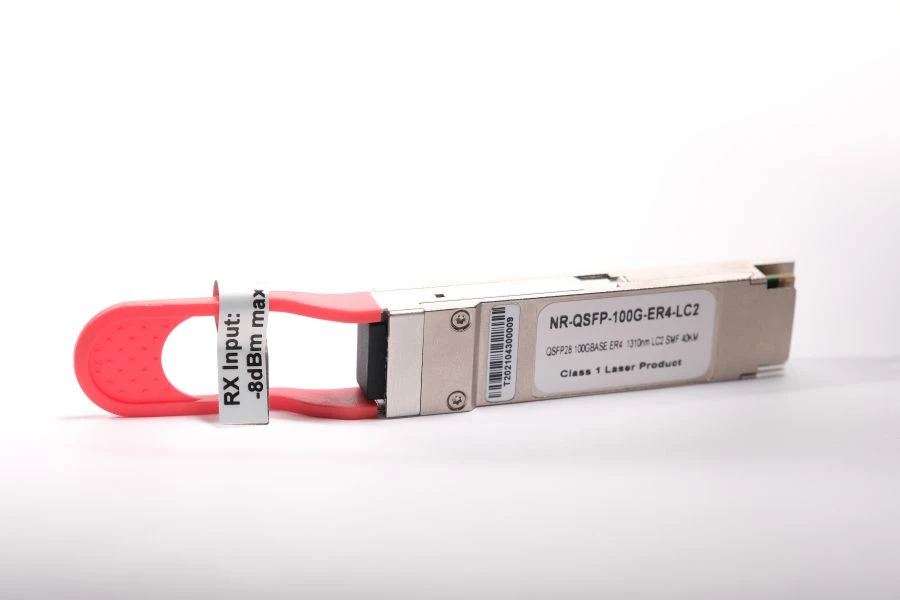 جهاز الإرسال والاستقبال البصري 100GBASE-ER4 1310nm LC مزدوج NR-QSFP-100G-ER4-LC2