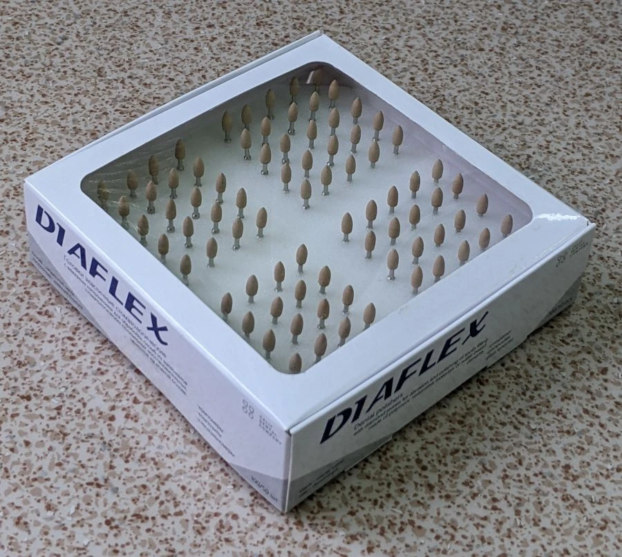 DIAFLEX Elastic Dental Heads with Diamond Filling, 100 pcs, SK1