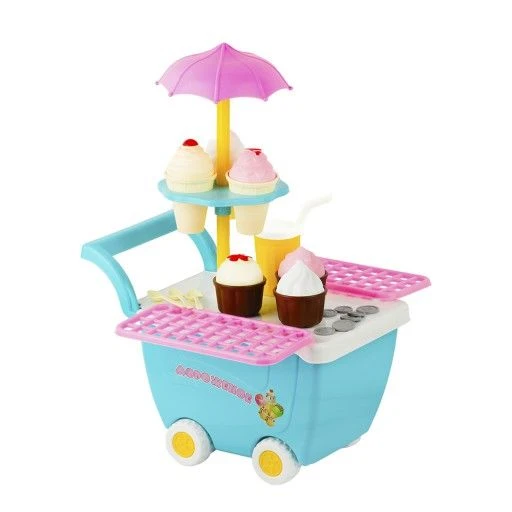 Ice Cream Cart Play Set with 3 Ice Creams and Accessories