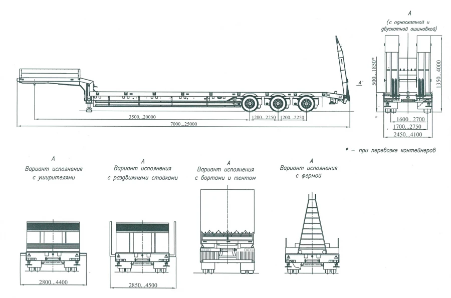 Heavy-Duty Semi-Trailer for Transportation of Construction and Agricultural Goods - ChMZAP-99064B