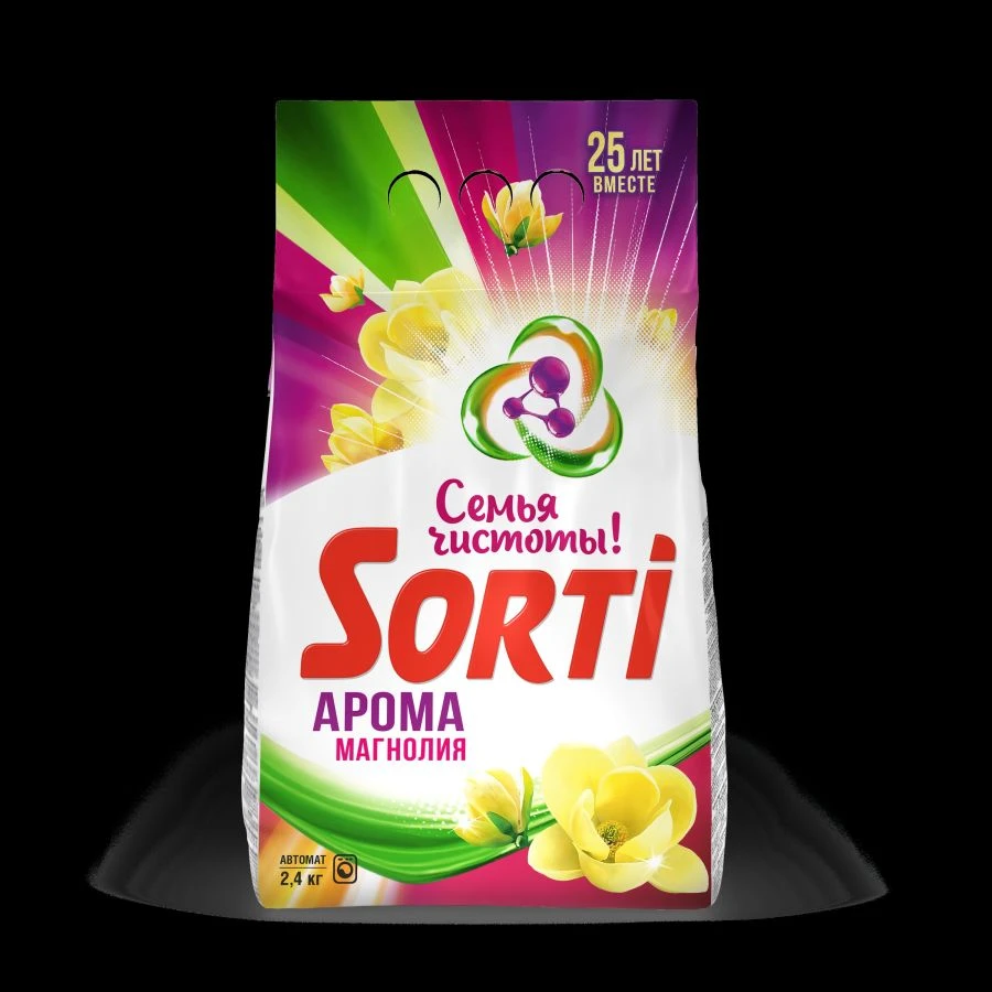 Universal Synthetic Powder Detergent "SORTI Aroma Magnolia Automatic
