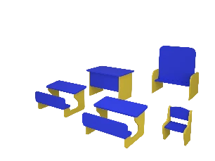 School Play Zone Set Dm1582 with Board, Desk, and Chair