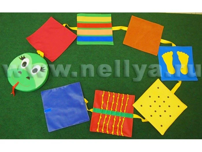 مسار لمسي دودة "نليا" - 8 وحدات، 30x30x30 سم