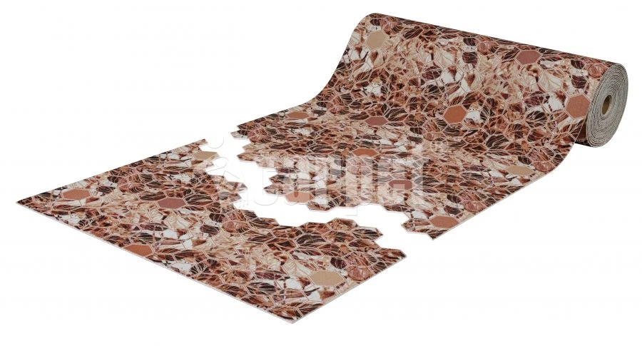 سجادة مقطوعة غير قابلة للانزلاق iCarpet PRINT "خلايا النحل الزهرية" 120x1500
