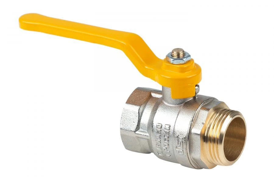 Nickel-Plated Gas Ball Valve Dist, Expert Series DN25 1" BSP-NPT, H223Rs