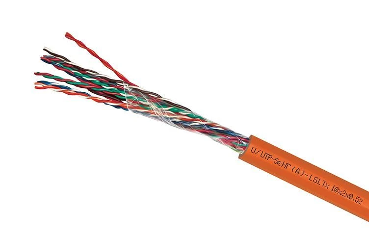 كابل التواء مزدوج عالي التردد U/UTP Cat 5e PVC