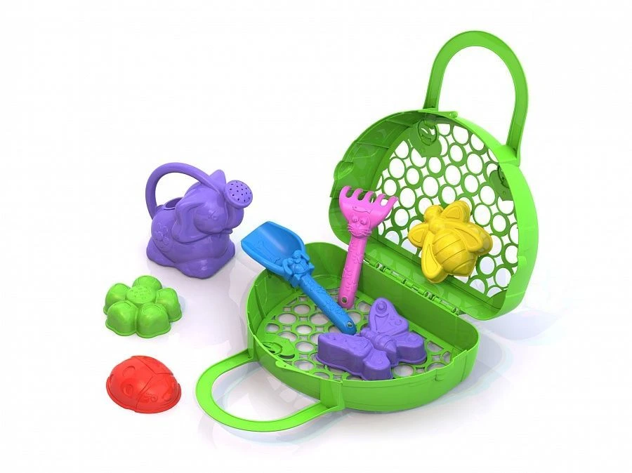 Sand Play Set No. 120 with Ladybug, Bee, Flower Molds, and Accessories