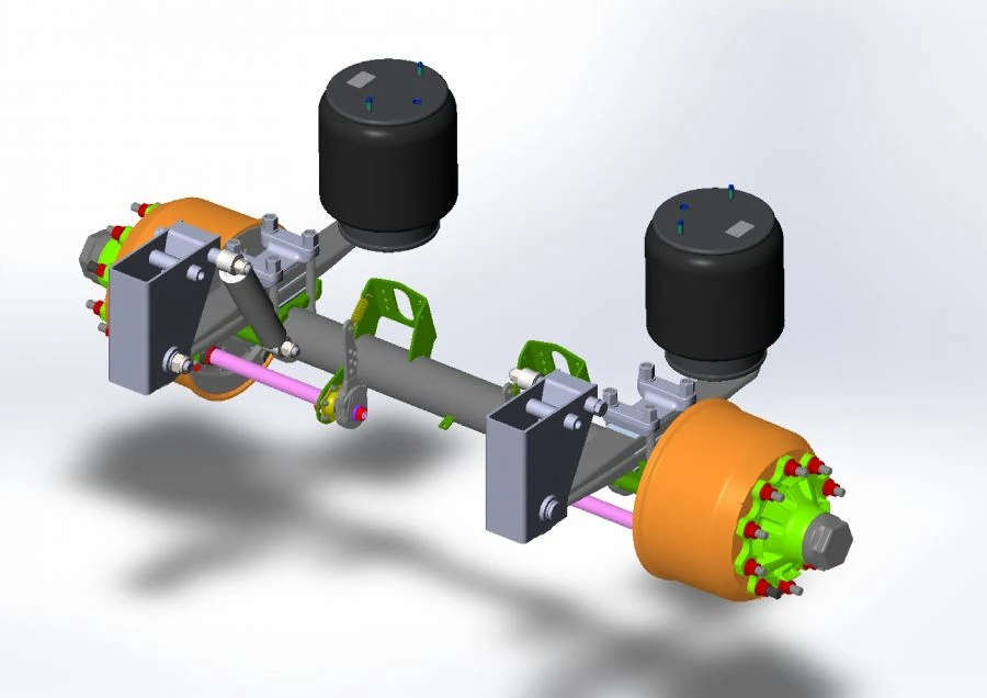 Axle Assembly with Pneumatic Suspension AXL-11-RFDBPK-00