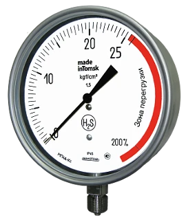 Pressure Gauge with Overload Protection MP4A-Ks UHL1 1.5 0...160MPa M20x1.5 160MM Aluminum IP53
