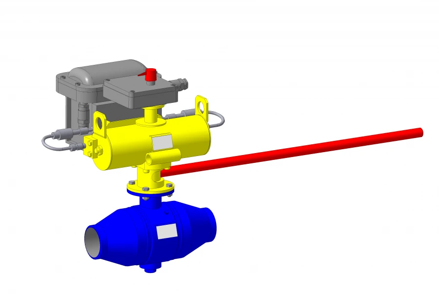 Pneumatic Actuated Ball Valve DN32 PN16 MPa