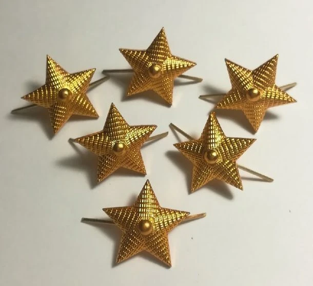 Gold Metal Star Badge 20mm for Employees, TU 9675-191-08836809-2012, Version 1,2,3,4