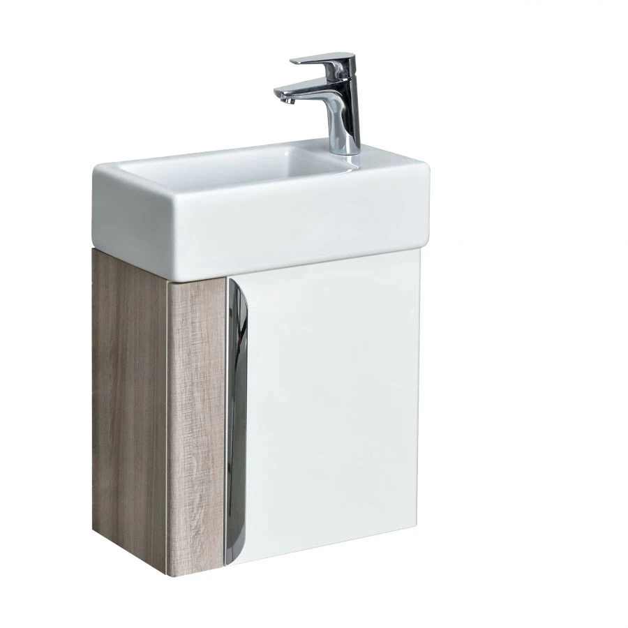 Aquaton Vita Wall-Mounted Vanity in White and Ash Shimo 1A221401VTD701.A221.4.01V.TD7.0