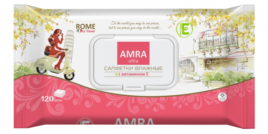 مناديل مبللة منعشة للسفر لتنظيف فعال أثناء التنقل AMRA ROME