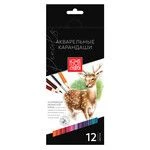 Watercolor Art Pencils "Aqua-Color" Izostudiya IZO-WCP12 Set of 12 Colored Pencils