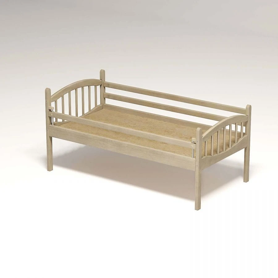 Eco-Friendly Single Layer Children's Bed "Lera", Model 10270