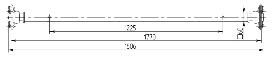 محور مقطورة الفئة O1 - الموديل 817711.025-07.06.800