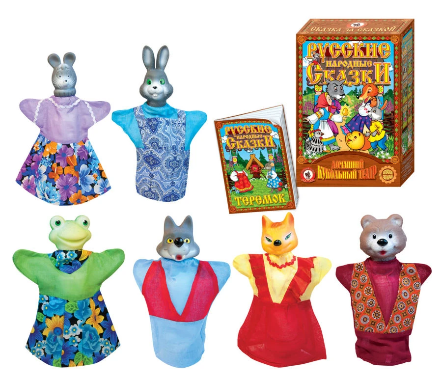 مسرح الدمى "تيريموك" مع 6 دمى يد