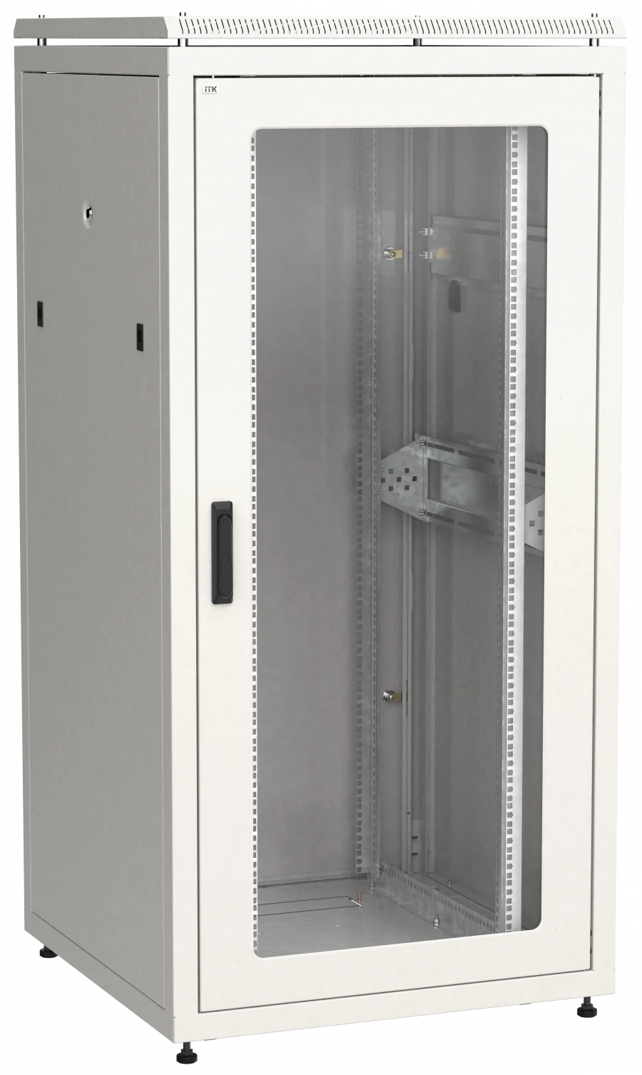 Glass Front Door Metal Floor 19" Cabinet LN35-33U88-GM ITK LINEA N 800x800mm