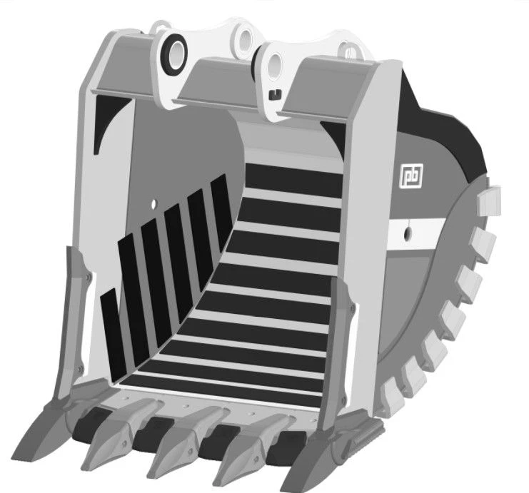 دلو صخري فائق التحمل 6.7م³ RDX-123.235d-X15CC(5)WS-NF-420