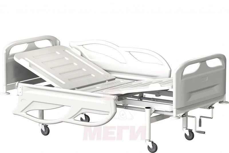 Functional Hospital Bed with Wheels, Plastic Backs - KФ2-01-«MCK» (MCK-3102)