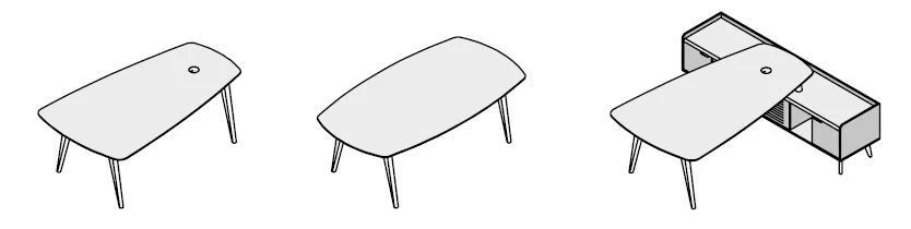 Wooden Conference Table - Remo Furniture Set
