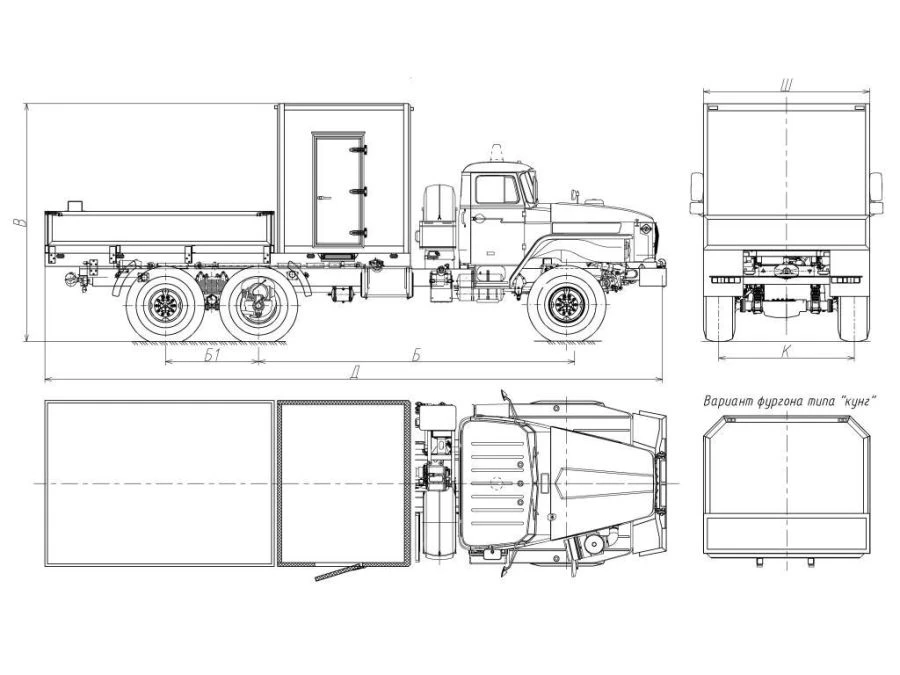 Heavy-Duty Truck Model 5777CP without Crane on Ural Chassis 4320-72, 4320-74