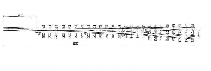 Straight Rail with Curved Spike for Project 2717.01.010-01