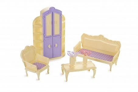 Elegant Doll Living Room Set "Little Princess" (Lemon Yellow)