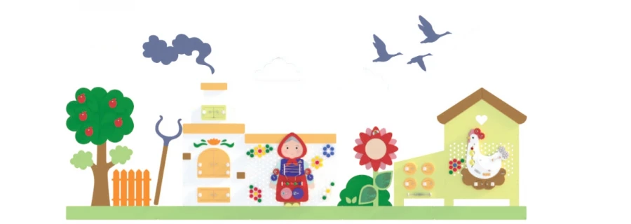 لوحة تطوير زخرفية "في ضيافة الجدة" PD-00B