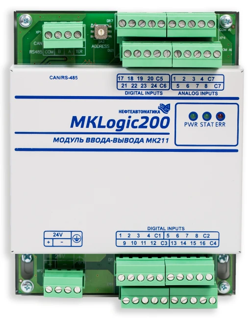 جهاز التحكم المنطقي القابل للبرمجة MKLogic200® مع وحدة الإدخال/الإخراج MK211 A