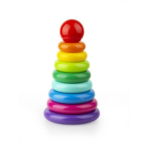 27cm XL Pyramid Toy Set with 10 Colorful Rings