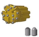 تاج حفر KHNS 102 T51 بقطر 20.00 مم مع تصميم قابل للسحب