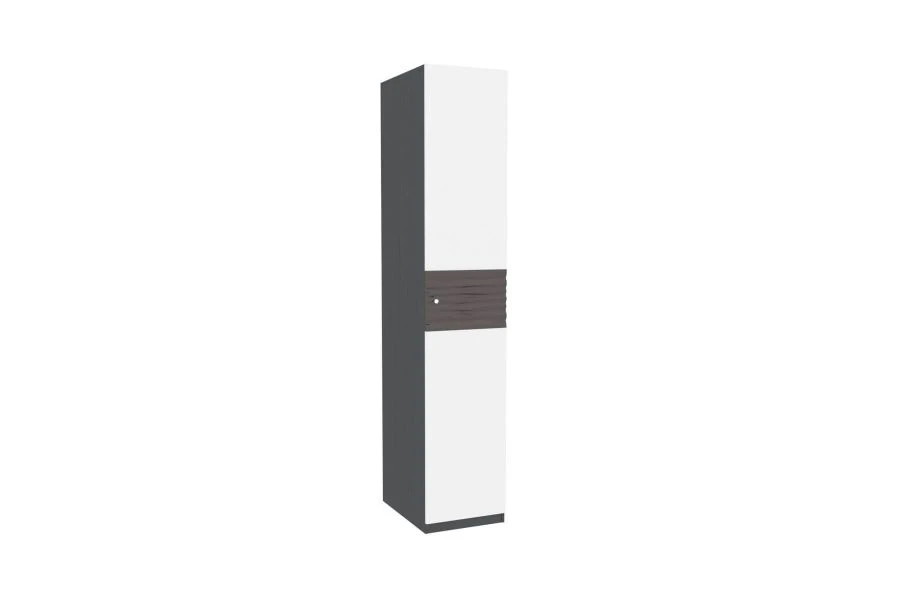 Sonata LD 628.040.000 Single Door Wardrobe (Gray/Chocolate/Wenge Cavo)