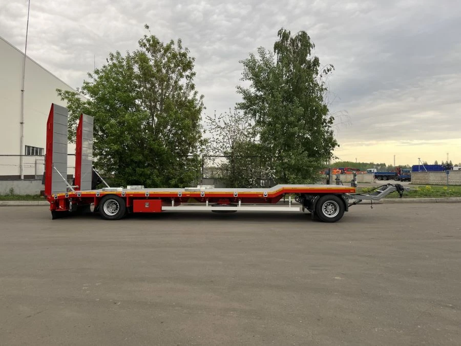 Dual-Axle Lowbed Trailer for Heavy Equipment Transport 4589P6