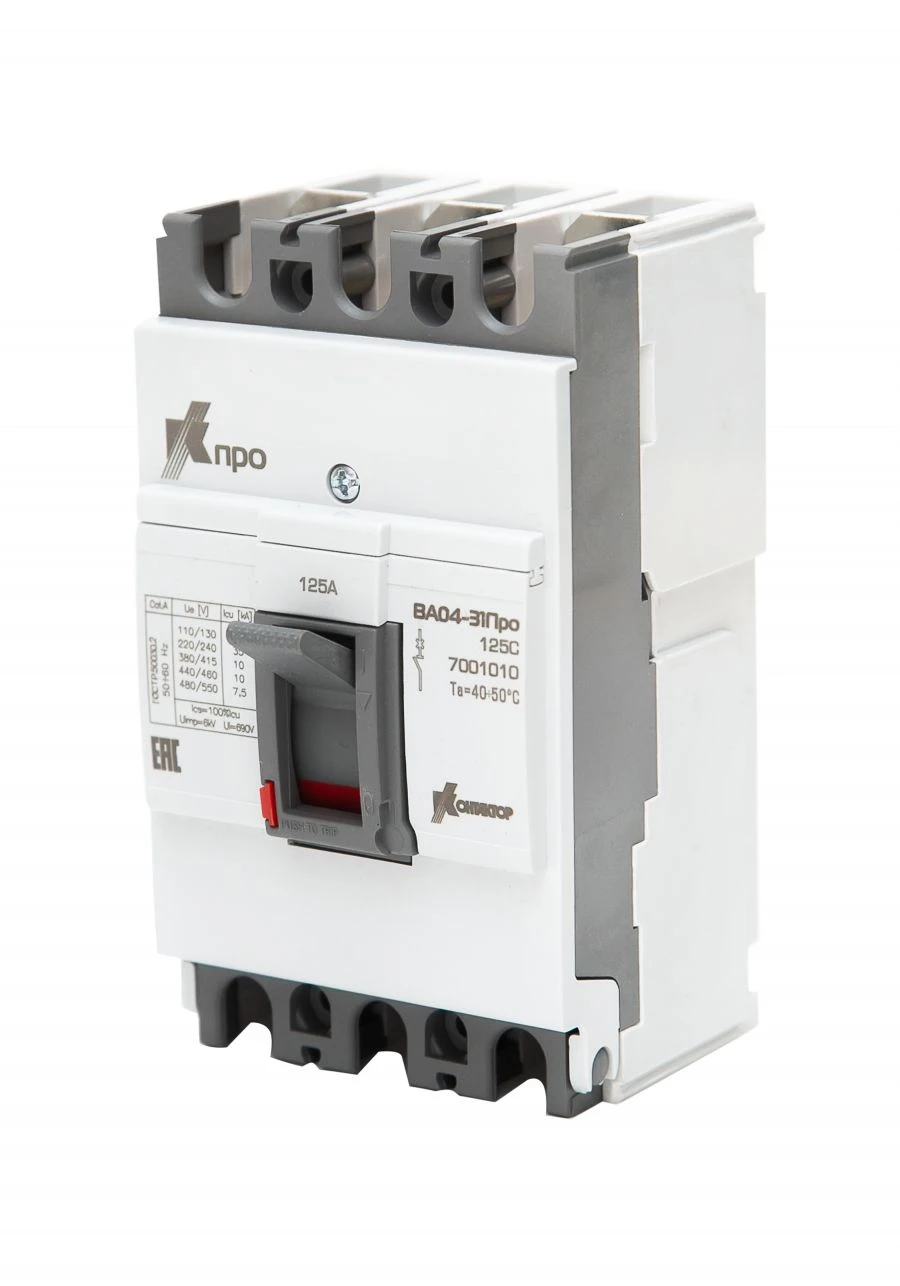 قاطع الدائرة الأوتوماتيكي VA04-31Pro 16-125A 550V