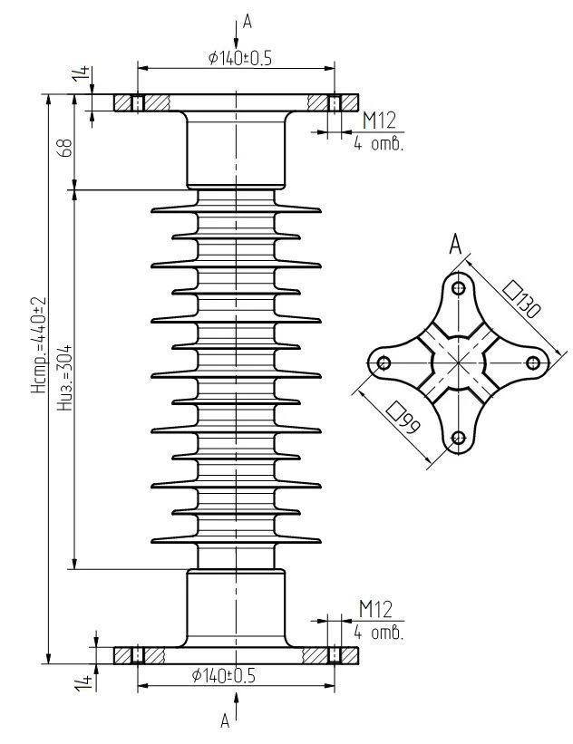 عازل بوليمري OCK 8-35-B01-2 UHL1 لمعدات الطاقة