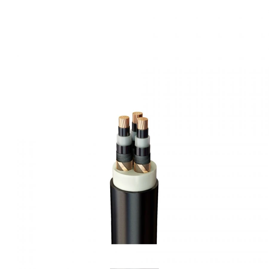 Copper Power Cable with Cross-Linked Polyethylene Insulation, PvPng(A)-HF, 6-35 kV