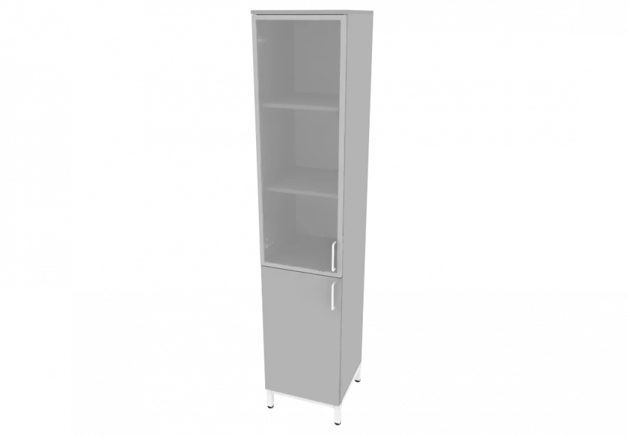 Laboratory Equipment Storage Cabinet with Glass, 400x420x1950mm