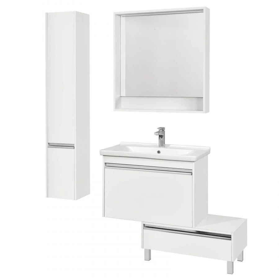 Capri Aquaton 80 White Gloss Bathroom Cabinet 1A231103KP0101.A231.1.03K.P01.0