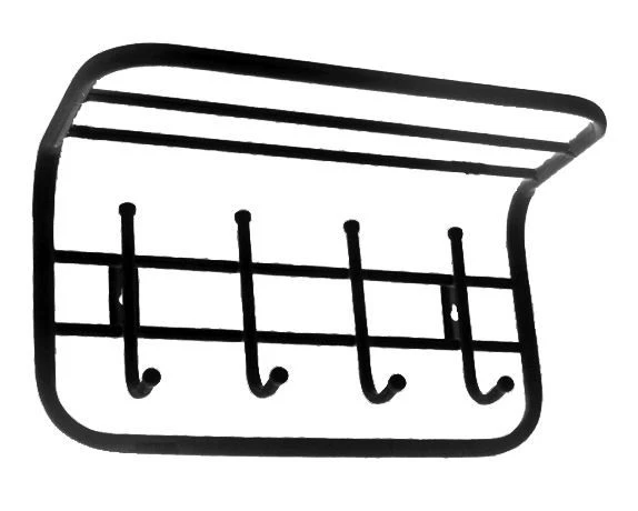 شماعة ملابس حائطية مع رف TSP-1