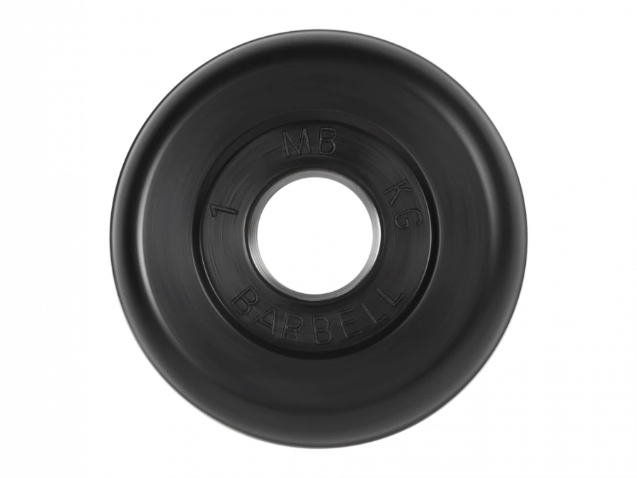 Standard Rubber-Coated Disc Black 26 mm 1 kg MB-PltB26-1