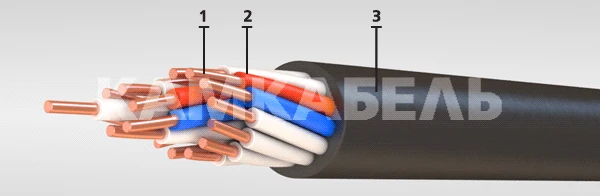 Control Cable with Copper Conductors, PVC Insulation, 660V, KVVH Model