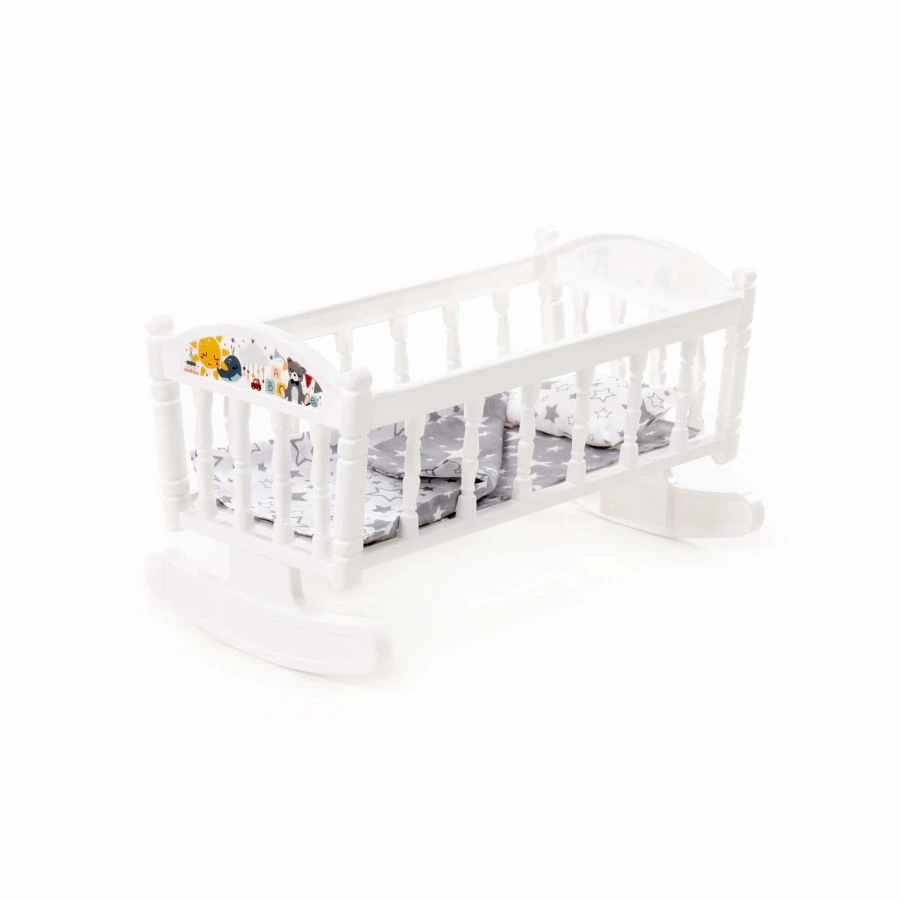 Convertible Doll Rocking Cradle Set with 8 Pieces" (for nurturing play) Model 54446