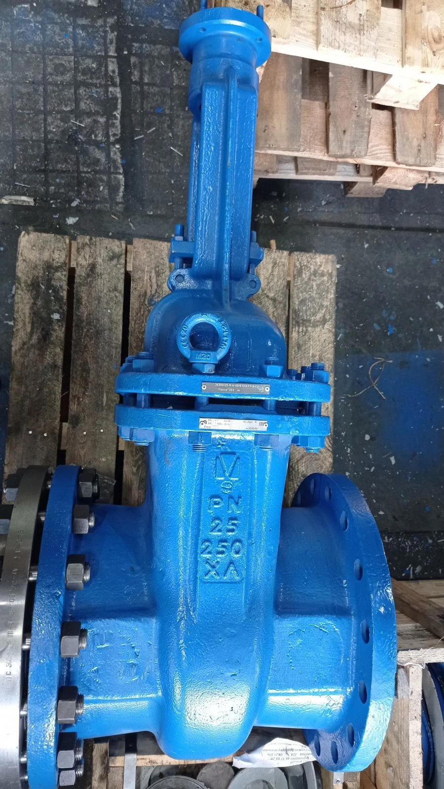 Steel Wedge Gate Valve with Extendable Spindle for Drive PN 2.5 MPa DN 250