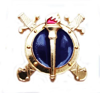 Golden Metal Emblem Badge for Russian Internal Affairs Officers