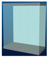 نافذة عرض حائطية 2000 × 1000 × H 2050