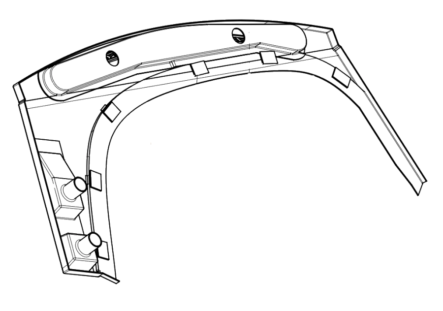 Fiberglass Tabletop with Metal Inserts for Tram Cars S.11-30.10.010