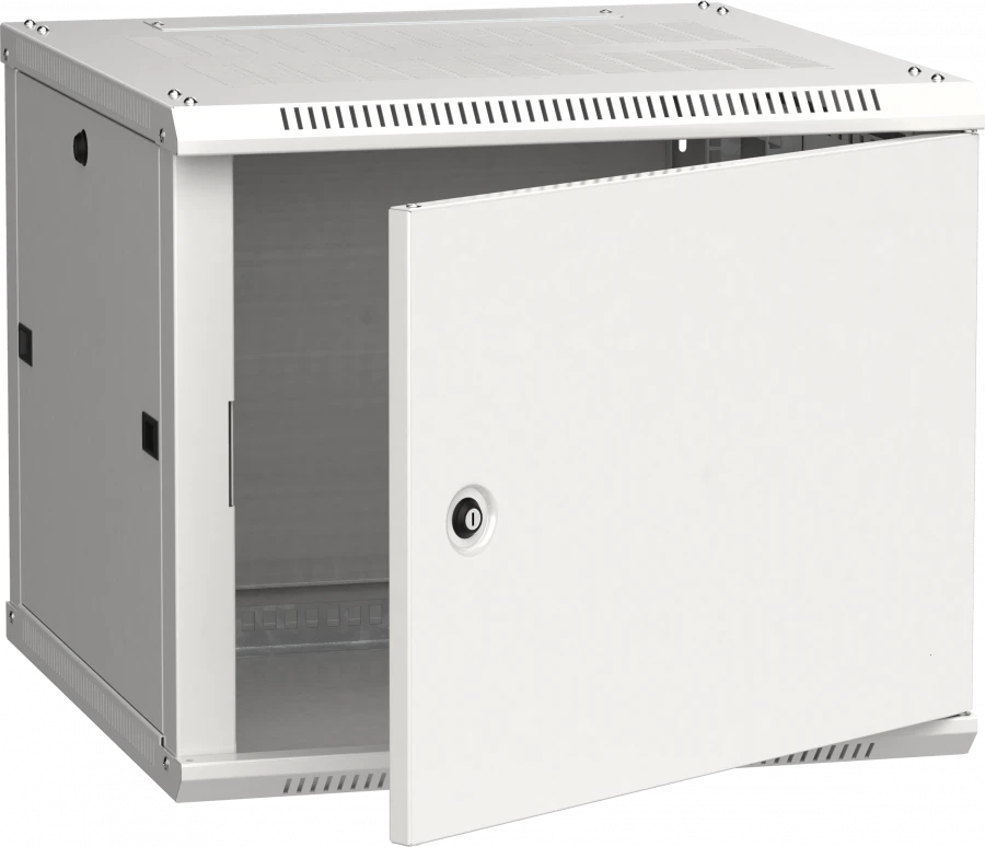 خزانة LINEA W 6U معلقة 600x600 مم، باب معدني، RAL7035