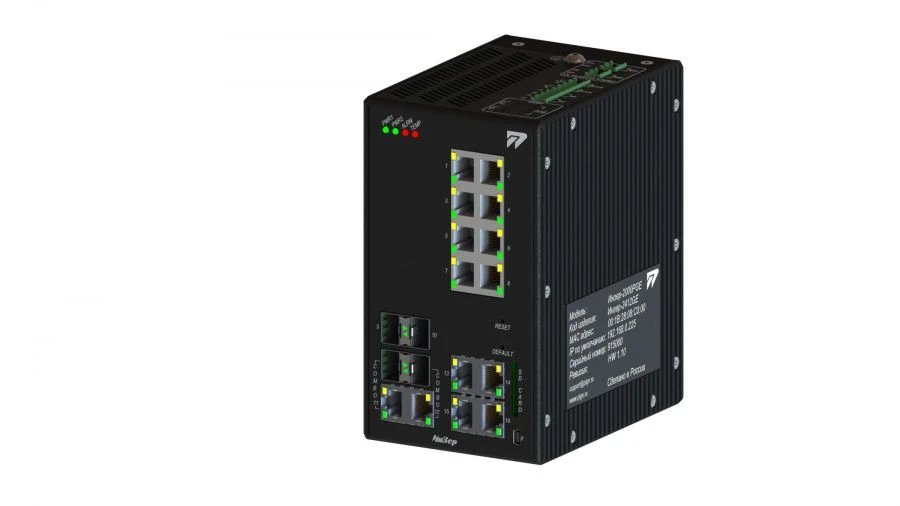 مفتاح إيثرنت صناعي L2/L3 مع دعم PoE - إنزر-2412GE