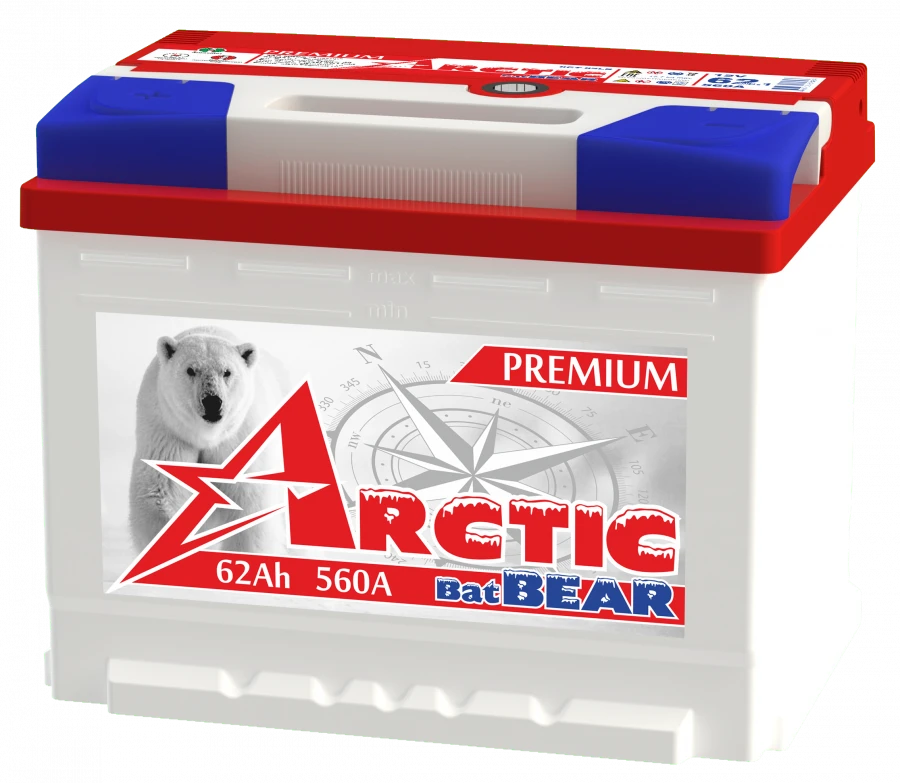 بطارية رصاصية لبدء تشغيل محركات الاحتراق الداخلي 12 فولت Arctic BatBEAR 6ST-62